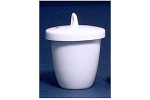 GSC EVOLUTION GSC CLF-15-20, Porcelain Crucible with Lid, Low Form, 15ml Capacity, Pack of 20