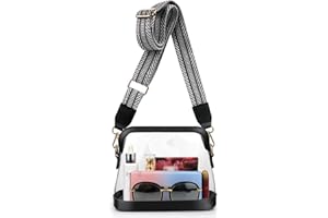 COROMAY Clear Bag for Stadium Events - Crossbody Bag with Comfortable Guitar Strap