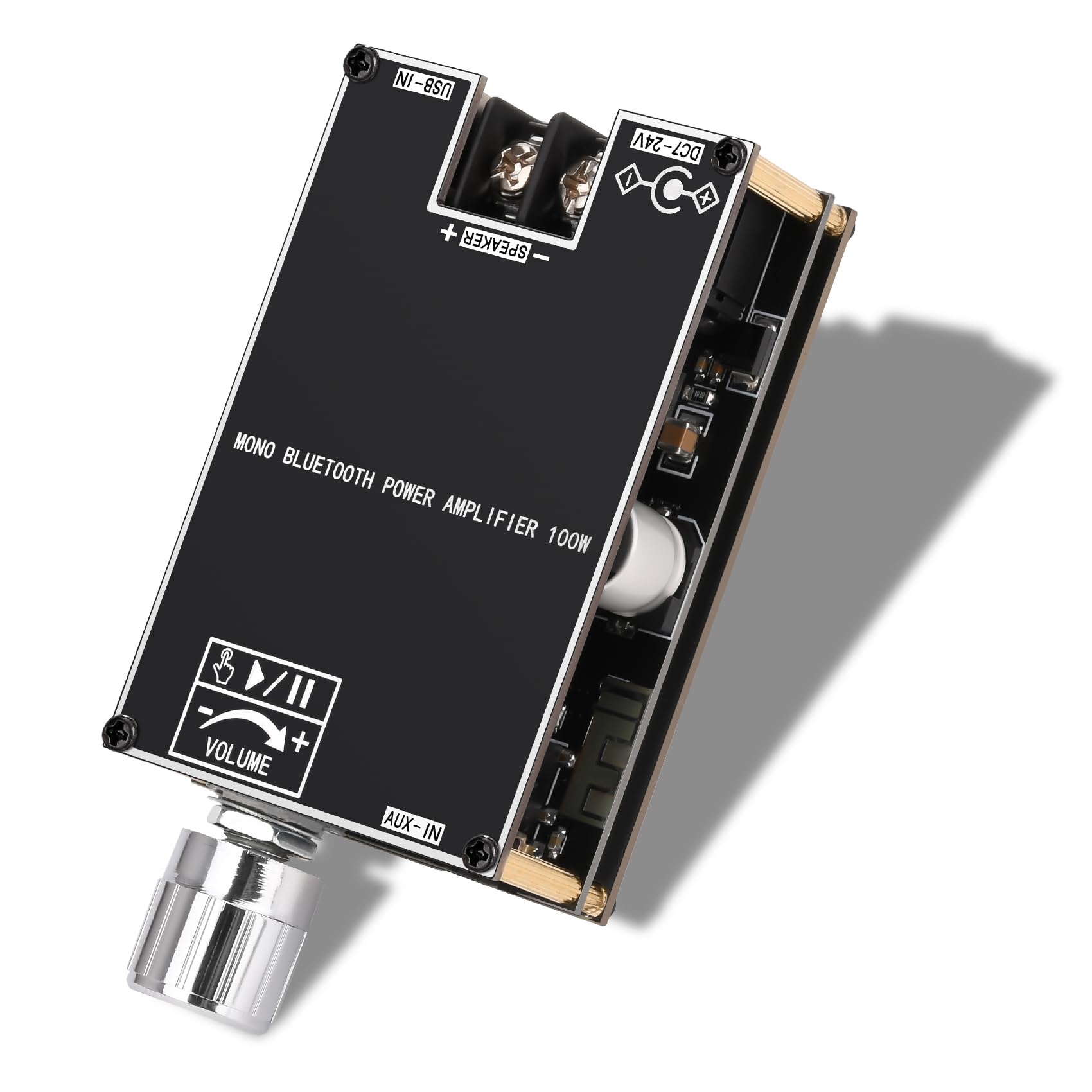Photo 1 of Daakro ZK-1001B Bluetooth Amplifier Board,100W Mono Channel Amp Board with TWS Pairing Function,DC 7-24V, Bluetooth/USB and AUX Inputs, Audio Amp Board for Home DIY Wireless Speakers, Password Free