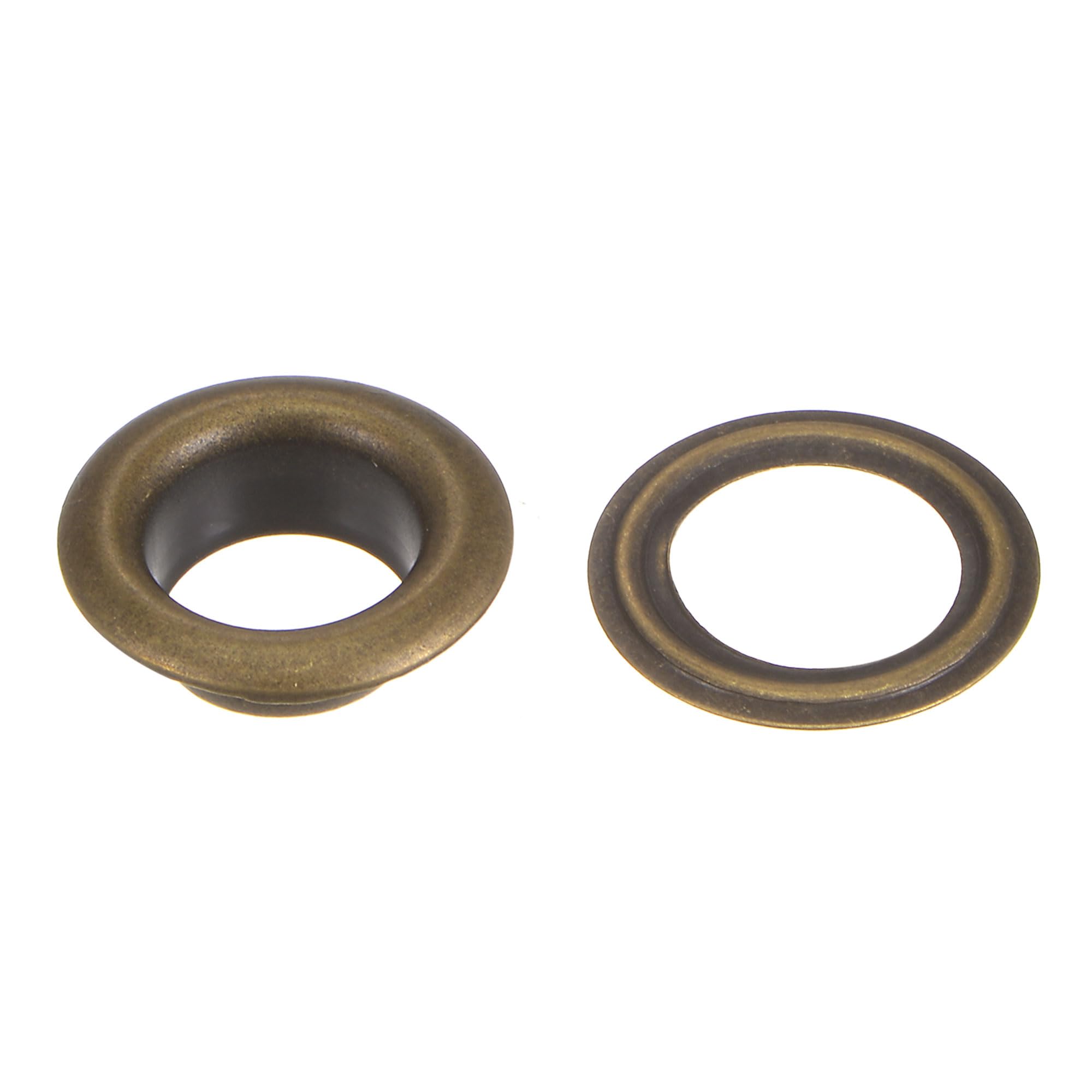 uxcell 50 Sets 10mm 2/5" Hole Copper Grommets Eyelets Bronze Tone for Fabric Leather Canvas Curtain Clothing