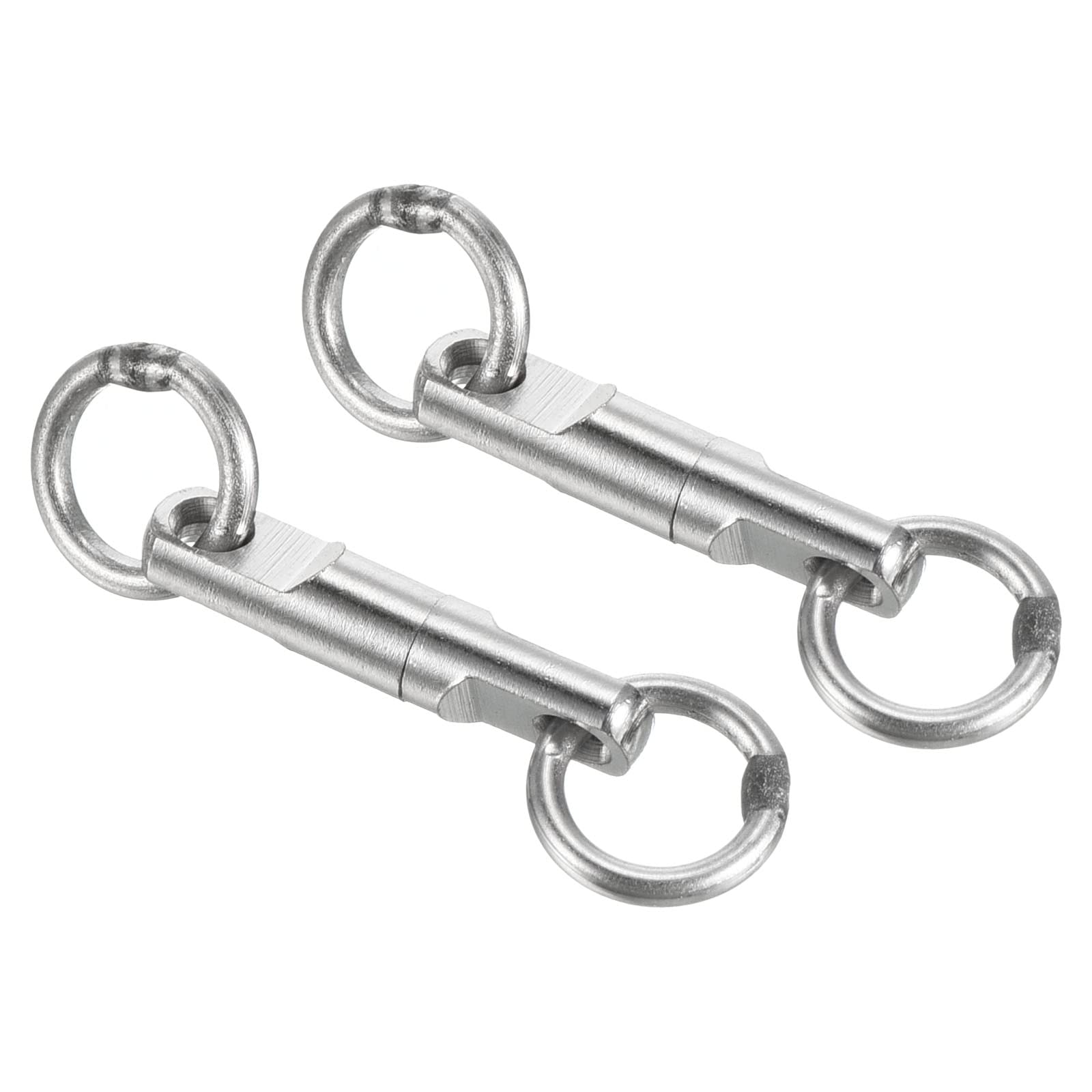 PATIKIL Fishing Heavy Swivel with Welding Ring, 5 Pack 132lb Copper Bearing Wind on Terminal Tackle, Silver — image 1