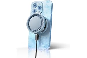 CAREUD Phone cooler, semiconductor turbo fan radiator. Phone cooling fan adopts circular magnetic connection, quickly cool down all kinds of mobile phone models. Lightweight and portable design, Light Blue.…