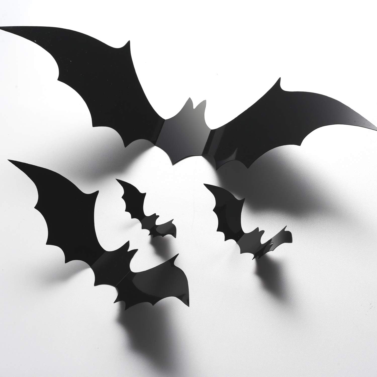 Halloween Party Indoor Outdoor Decor Supplies, 56 PCS Reusable PVC 3D Decorative Scary Bats Wall Sticker Comes with Double Sided Foam Tape: Arts, Crafts & Sewing
