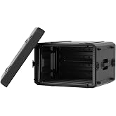 Phenyx Pro 6U Waterproof Rackmount Rack Case PRCSE-6UD | 19-in Rackmount, Detachable Cover Storage, Shockproof &amp; Waterproof, Wireless Systems, IEMs, Amplifiers