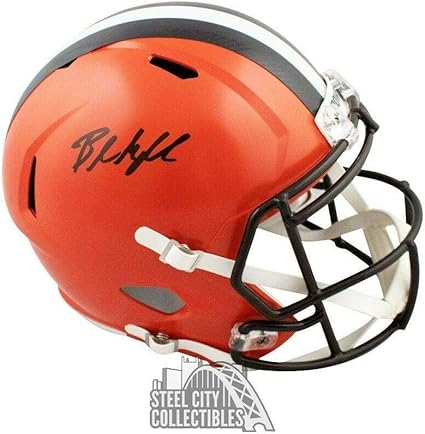 baker mayfield autographed helmet