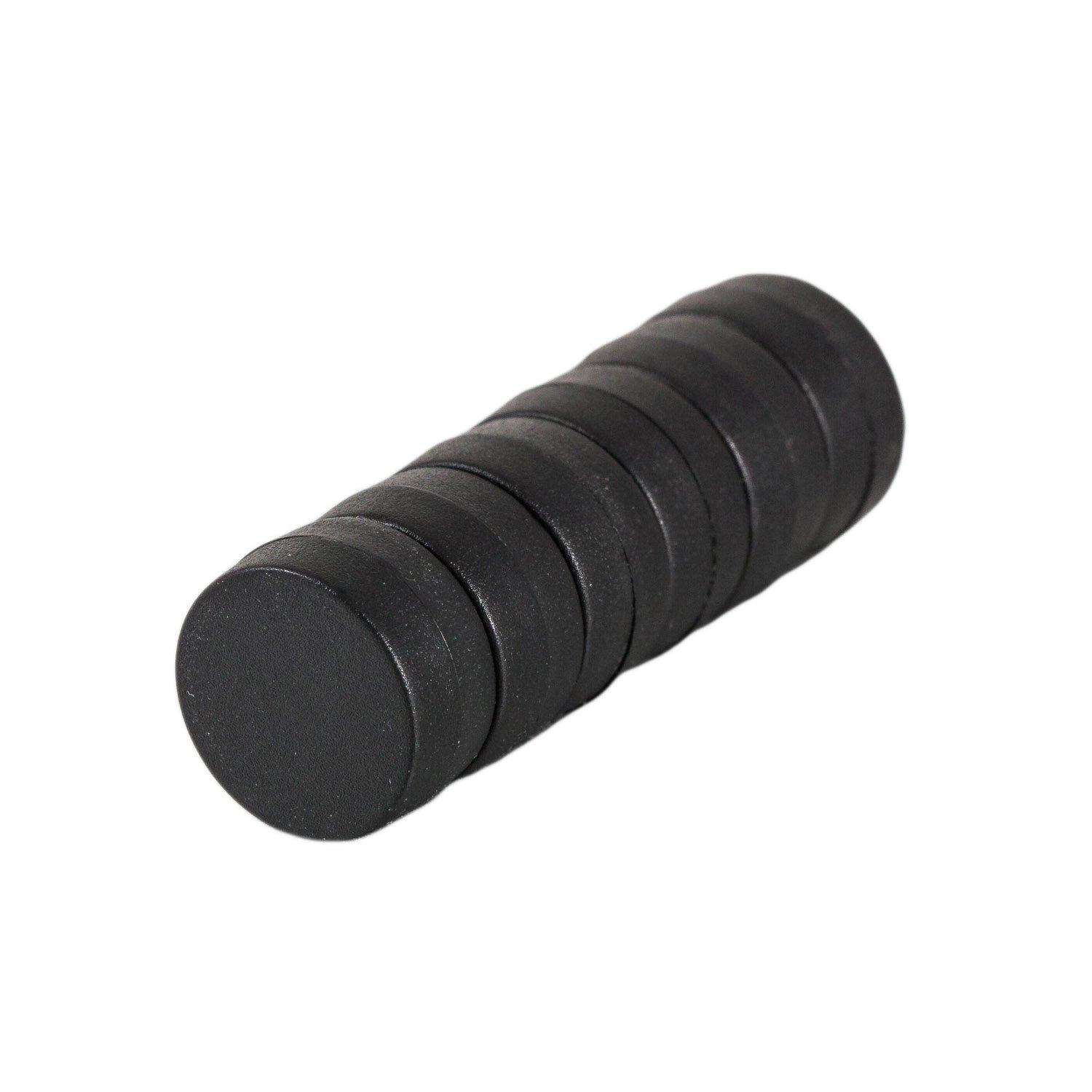 Magnetastico® | 6x strong neodymium magnets with protective coating | Black colour & size 12x6 mm | Strong coloured office magnets | Perfect mini magnet for fridge, whiteboard & glass magnetic board