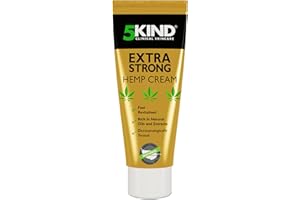 5KIND CLINICAL SKINCARE 5Kind Hemp Cream Maximum Strength 3.4 fl oz - Soothing Relief Cream Rich in Hemp Oil - Hemp Massage Cream for Lower Back, Joints, Neck, Knees, Shoulders and Muscles - Hemp Lotion for Women & Men