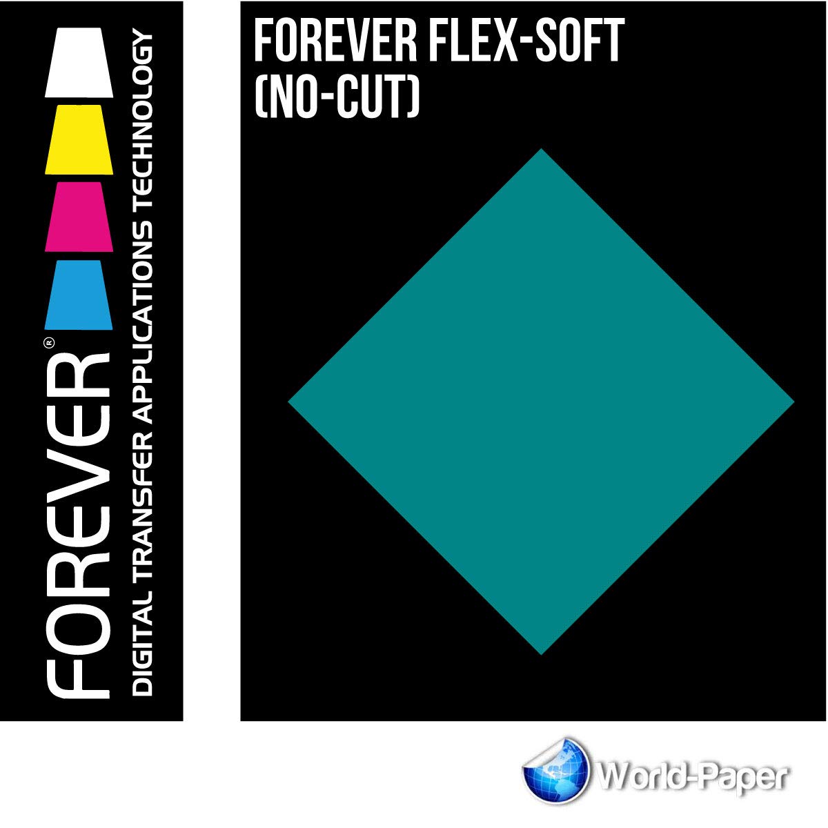 Laser Heat Transfer Paper Forever Flex-Soft (NO Cutting - NO Weeding) (11" x 17", Blue Metallic) 20 Sheets Per Color