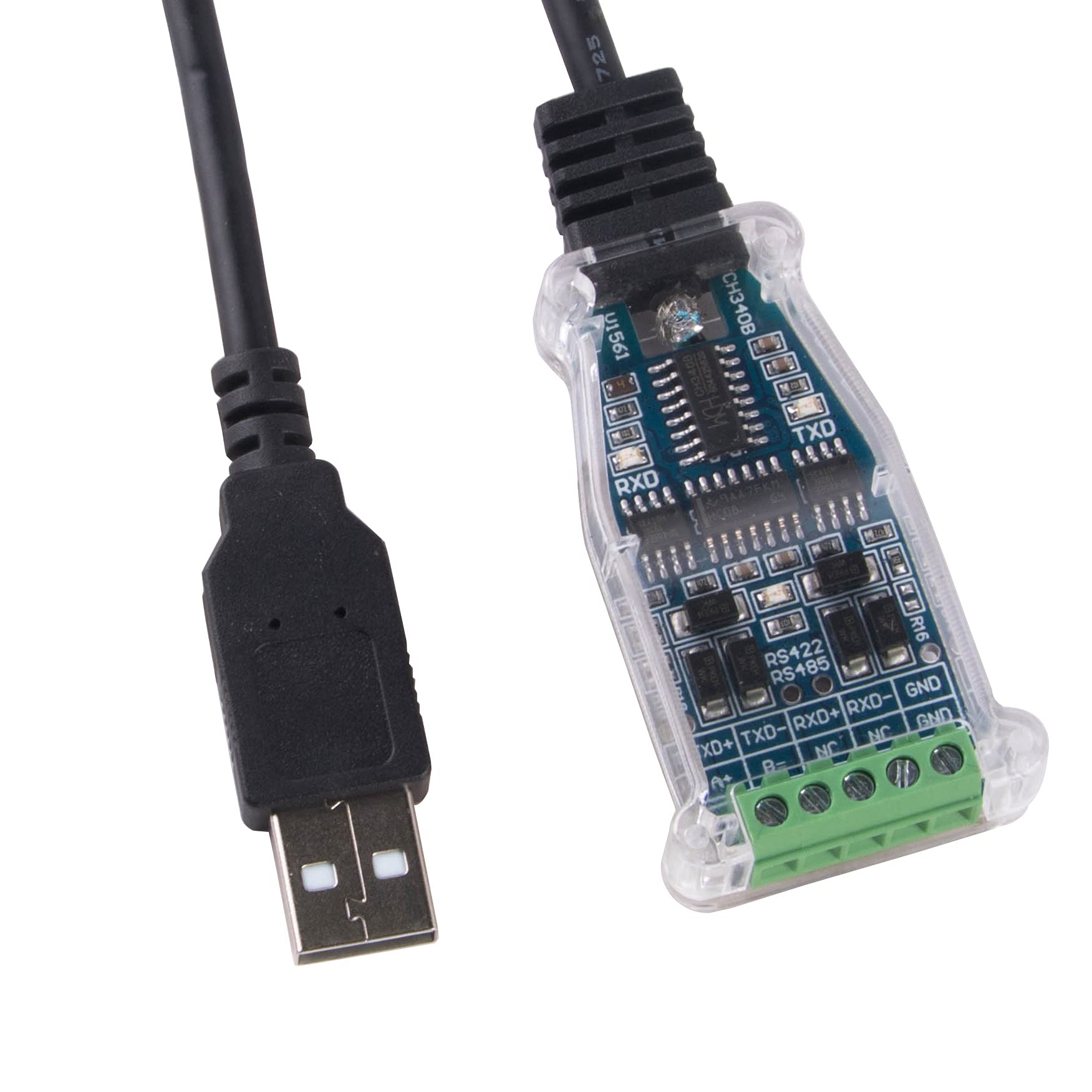 USB to RS485-RS422 Converter Adapter Cable with CH340B Serial Chip Module