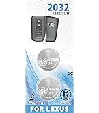 2 Pack Cr2032 2032 Smart Remote Key Fob Oem Battery