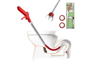 Aozzy Toilet Snake Drain Clog Remover with Flexible Grabber Claw Use for Toilet Drain Auger Retrieve Lost Toys/Items, Clear Mild Clogs Affordable Alternative to Plumbers for Effective Drain Unclogging