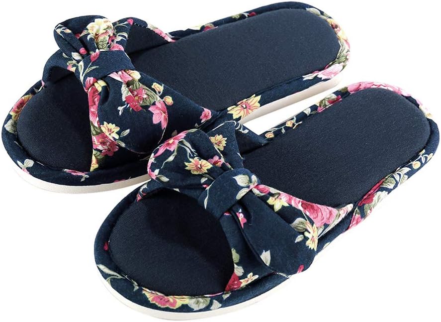 Women Open Toe Slip on Home Slippers Comfort Memory Foam Slippers Indoor Outdoor House Slippers Shoes