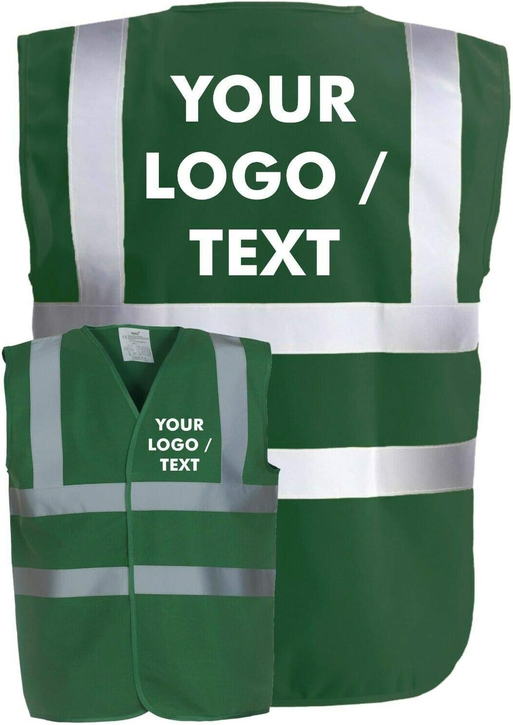 Paramedic Green Hi-Vis Visibility Safety Vest/Waistcoat Text/Logo