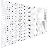 Daanxw 6 Pack Steel Peg Board,Universal 1/8 and 1/4 Pegboard Accessories,Ideal for Garage Tool Storage, Office Organization, 