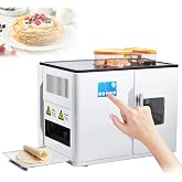 ZHIBIMOI Fully Automatic Roti Maker, Electric Chapati Tortilla Pancake Making Machine, Intelligent Touch Screen, One Key to Make 20 Pcs/One Time for Chapati, Flour Tortilla, Dosa, Tawa