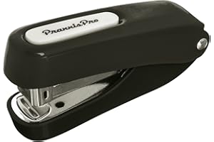PRAXXISPRO Praxxis Pro Office Supplies - Aria-Plus Half-Strip Mini Stapler - Durable, Compact, and Colorful Stapler for Office and Travel Use, Compatible with Standard 26/6 Staples, Charcoal