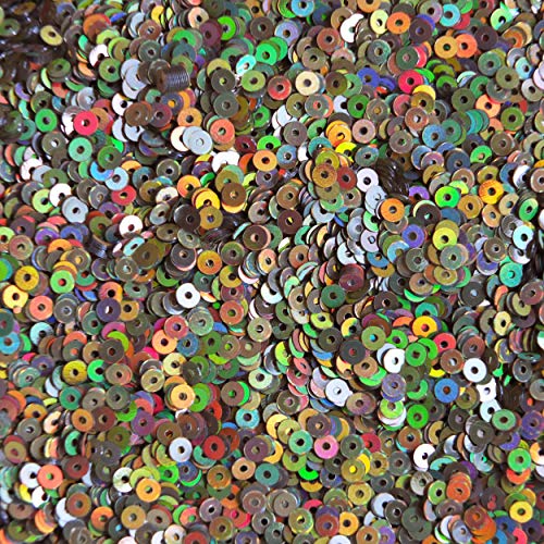 3mm Sequins Flat Round Deep Gold Lazersheen Reflective Metallic. Made in USA