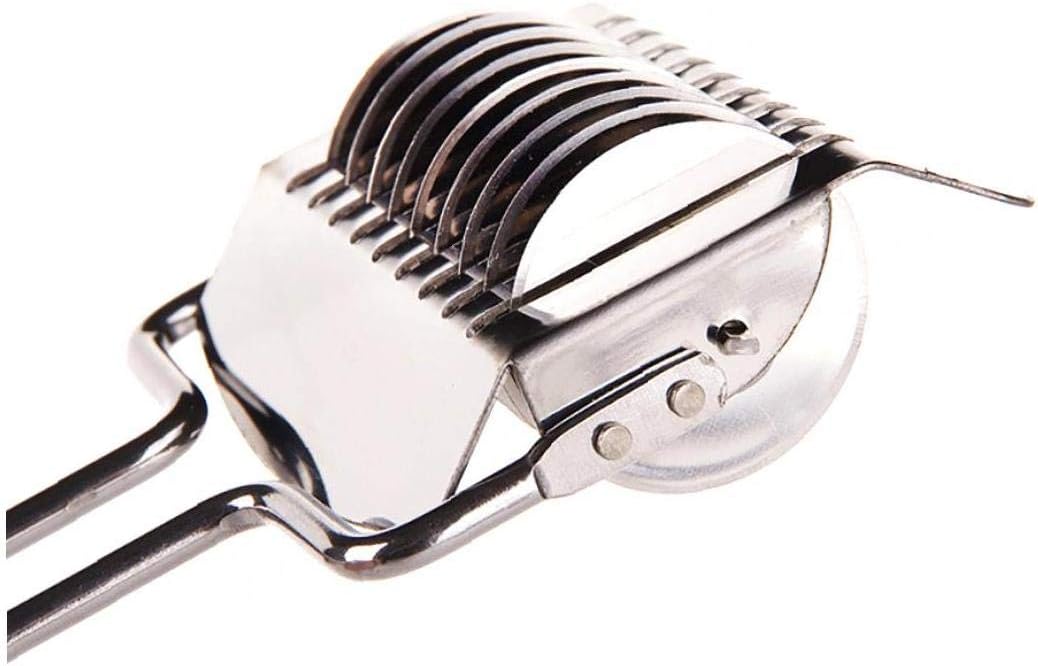 veklblan 1Pcs Practical Noodle Lattice Roller Stainless Steel Dough Cutter Mincer Pasta Spaghetti Maker