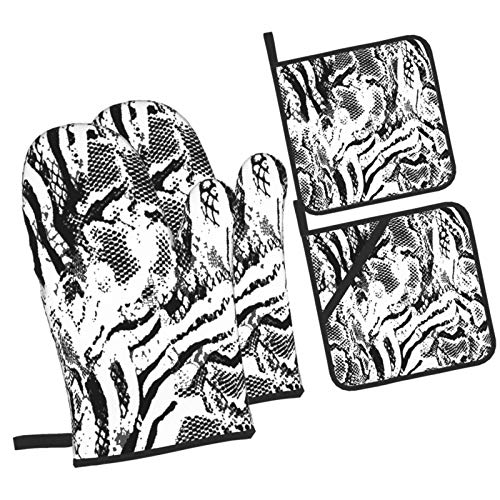 61 VpHHC6OL Juego de Manoplas y Porta ollas para Horno,Diseño de patrón de Serpiente de Tres Colores,Guantes y agarraderas… Juego de Manoplas y Porta ollas para Horno,Diseño de patrón de Serpiente de Tres Colores,Guantes y agarraderas… - Imagen 3
