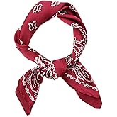 GUZOSJO Square Silk Feeling Scarf Medium Satin Hair Scarf Bracelet Gift For Women 27.5 × 27.5 inches