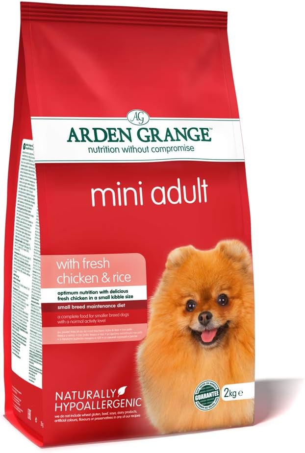 Arden Grange Adult Mini Dry Dog Food Chicken & Rice, Chicken, 2 Kg
