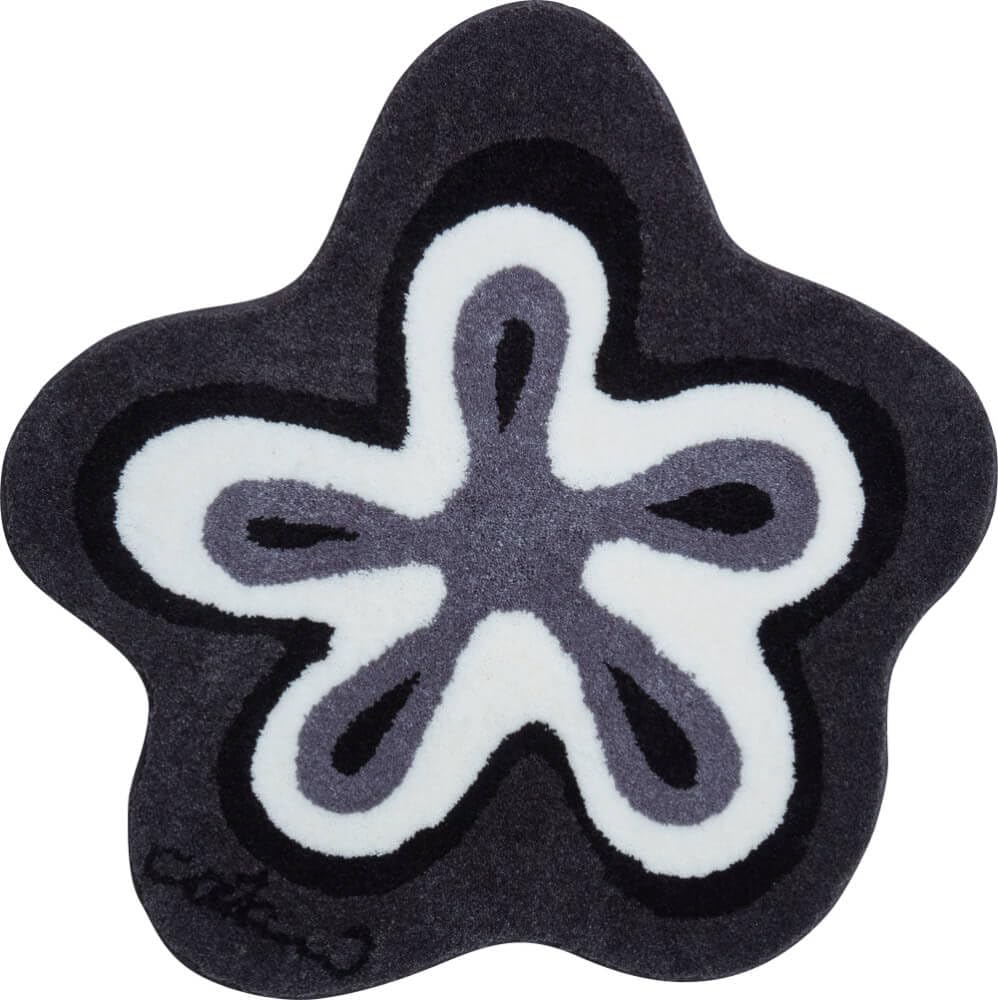 Grund Designer Bath Mat COLANI, Ultra Soft and Absorbent, Anti Slip, 5 Years Warranty, Colani 1, Bath Mat 100 cm Round, Anthracite