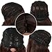 Fani Wig Long Curly Wavy Dark Brown Wigs Middle Part 22 Inch Glamorous Women Wigs Synthetic Full Wig with Free Wig Cap(Dark Brown)