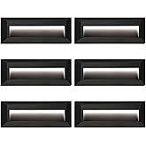 ZONK LED Step Stair Lights 110V-240V, 2W Line Voltage Outdoor Indoor Non-dimmable 4000K Stairway Deck Lights Fixture for Hous