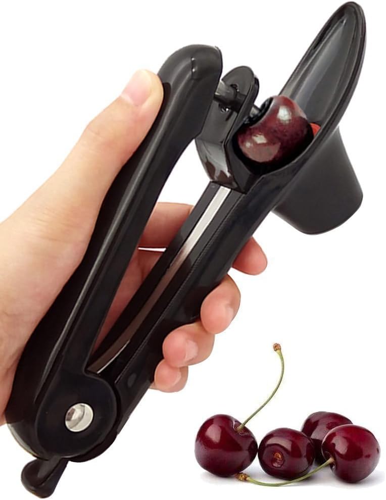 Cherry Pitter, Cherry Stoner & Olive Pitter Tool (Black)