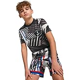 Puma Unisex-Child BMW M Motorsport Graphic T-Shirt, Puma All-Over-Print SS25, Medium