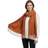 SSylphSScarf Women's Winter Warm Scarf Soft Cashmere Feel Oversized Pashmina Shawl &Tassel Wrap, Thick Blanket Scarf for Gift