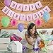 Happy Birthday Banner W/2 Paper Fans & Ebook, Wish Her A Happy Bday W/ Pink & Gold Birthday Party Supplies, Signs & Decorations , Gifts for Girls, Mom, Women, Frozen Birthdays Ideas & Favors