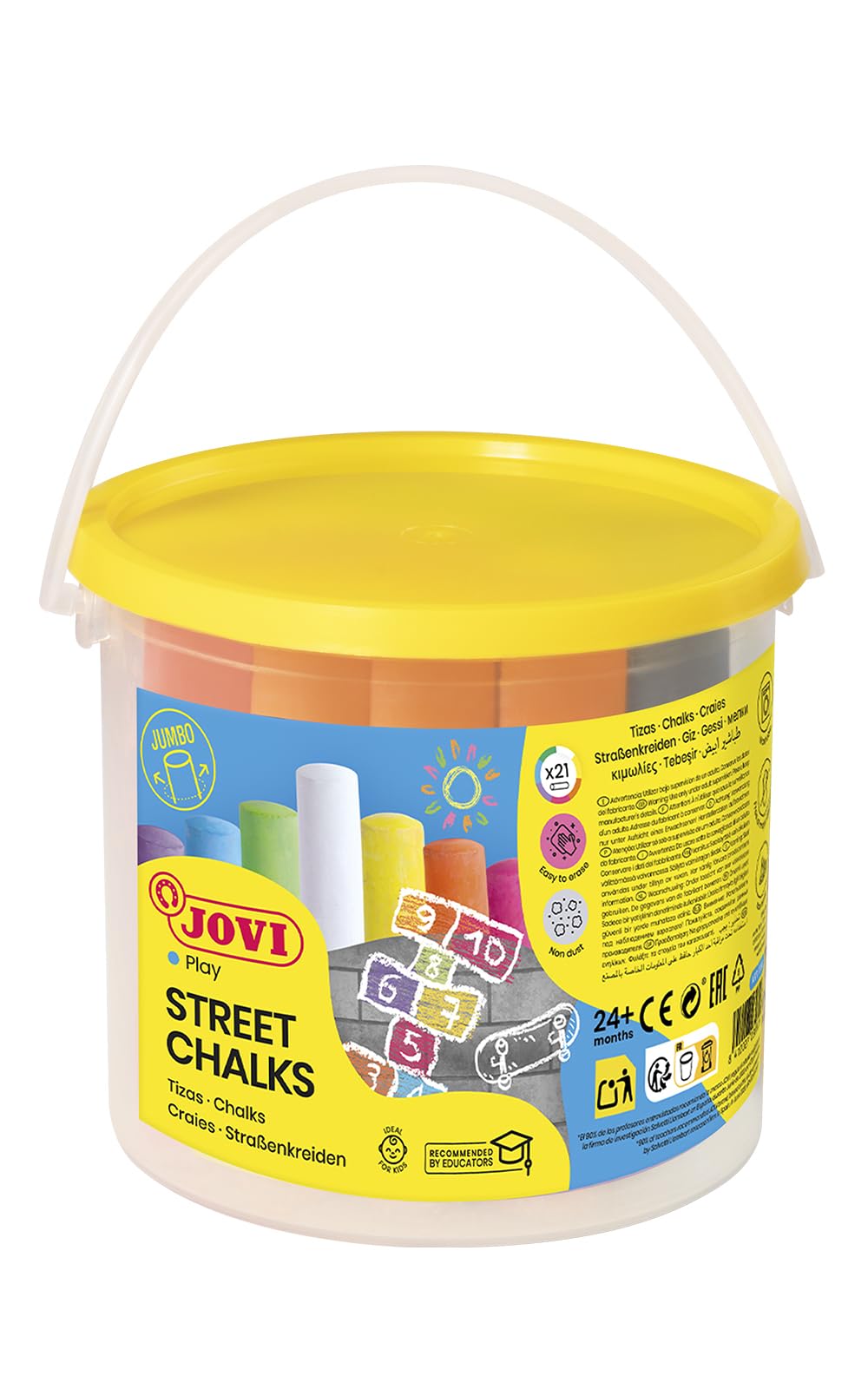 Jovi Pot of 20 Maxi Classcolor Street Chalks, Assorted Colours (1130)