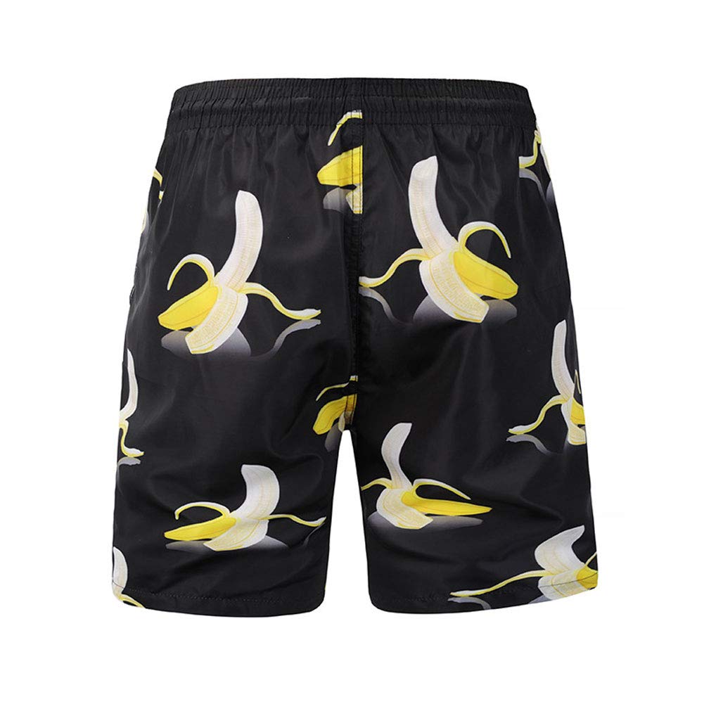 Ophestin Men Swimming Trunks Board Shorts - Quick Dry Beach Shorts with Fun Print Tropical Swim Trunks
