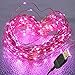 BrightTouch Pink LED String Lights - 100 Fairy Lights, Powered by USB, Bendable Copper Wire 33 feet/10M