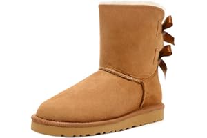 JOY IN LOVE Women's Snow Boots for Winter Mid-Calf high Back Bows