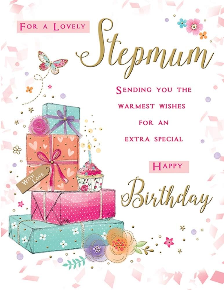 Piccadilly Greetings Traditional Birthday Card Stepmum - 8 x 6 inches, A11560, multi-color