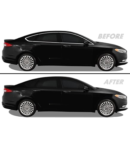Glossy Black Chrome Delete Window Trims For Ford Fusion 2013
