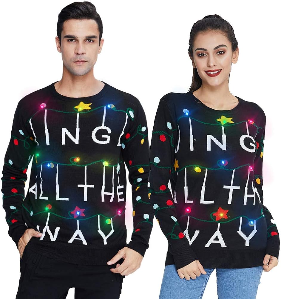 sueter de navidad con luces