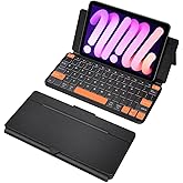Universal Travel Keyboard Plus, New Dual Bluetooth Portable Keypad with 7-Color Backlit & Any-Angle Stand, Wireless Tablet Keyboard for iPad/Z Fold/Galaxy Tabs/Phones, Keypad for iOS/Android/Windows