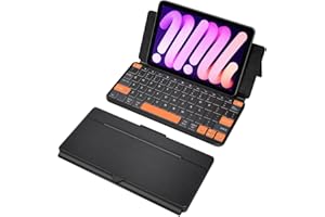 Universal Travel Keyboard Plus, New Dual Bluetooth Portable Keypad with 7-Color Backlit & Angle Stand, Wireless Tablet Keyboa