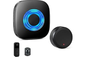 Wireless Doorbell Chime Compatible with Blink Video Doorbell (1st & 2nd Gen), Video Doorbell Extender Kit with Sleek Round Wi