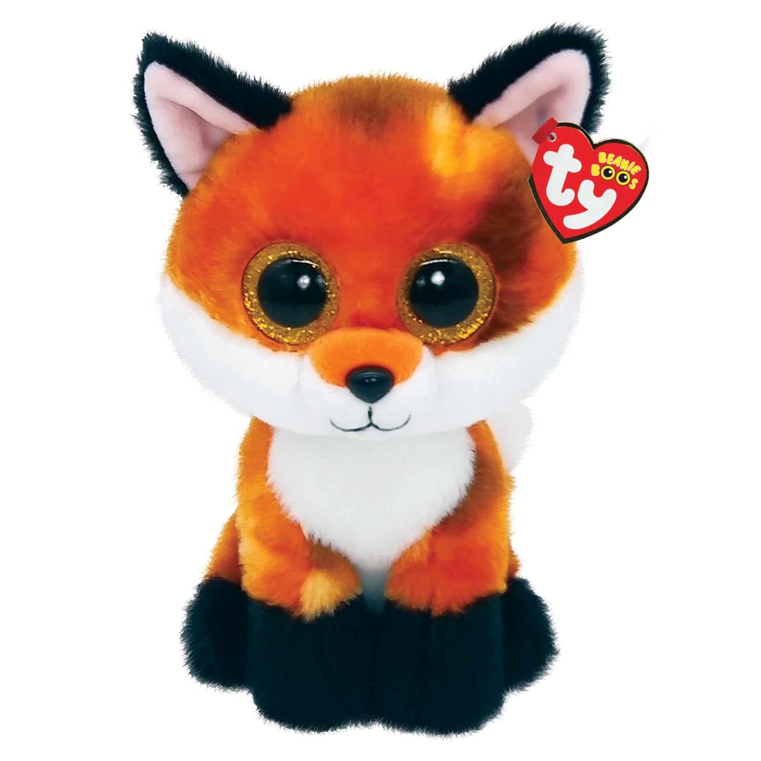 TY Meadow Fox Beanie Boos Regular, Beanie Baby Soft Plush Toy, Collectible Cuddly Stuffed Teddy