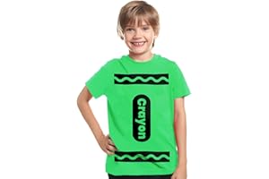 GREENMILL APPAREL Kids Crayon T Shirt Halloween Costume for Boys Girls | Group Idea | Unisex Tee XS-XL