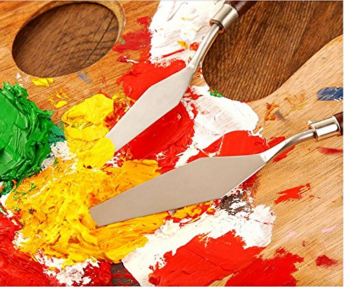 JZK 5-teiliges Ãlfarben-Messer-Set aus Edelstahl, Holzgriff – Bild 7