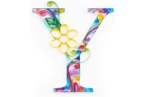 Uniquilling Quilling Paper Quilling Kit for Adults Beginner, 8 * 10-inch Letters, Exquisite DIY Paper Filigree Painting Kits Quilling Tools, Home Room Wall Art Decor Best Gifts(Basic)