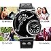 Mens Wrist Watch,Fashion Quartz Analog Dual Time Watch,Cool Unique Leather Band Big Face Watches for Men