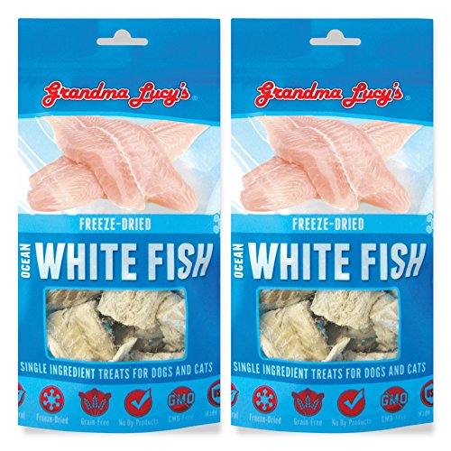 Grandma Lucy's (2 Pack) Freeze Dried Whitefish Pet Treat, Great for Cats And Dogs, Fast Free Delivery, by Just Jak's Pet Market