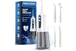 AIONOR Water Flosser for Teeth Cleaning Pick: Portable Cordless Oral Irrigator350ML, 4 Modes 4 nozzles,IPX7 Waterproof Rechargeable Design – Perfect for Travel and Daily Deep Cleaning Gum Care at Home