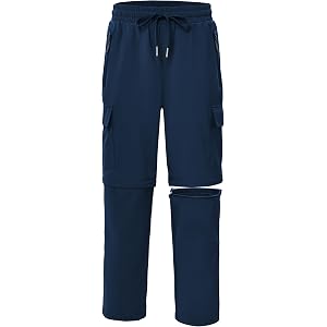 Boys Convertible Hiking Pants Kids Zip Off Scout Pants Youth Teen Boy Quick Dry Outdoor Fishing Waterproof Lightweight
